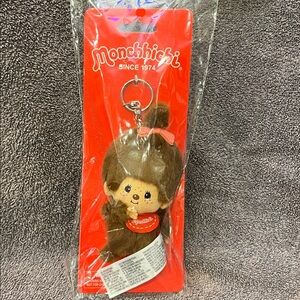 New In Packaging, Monchhichi Key Chain/ Bag Charm Thumb Sucking Girl Brown